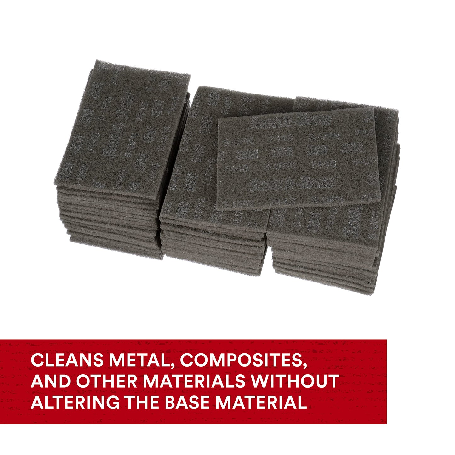 3M Scotch-Brite Ultra Fine Grade 7448B Hand Pad, Case of 60, 6 in x 9 in Hand Pads, Nonwoven Silicon Carbide, Surface Preparation, Scuffing, and Cleaning, Gray