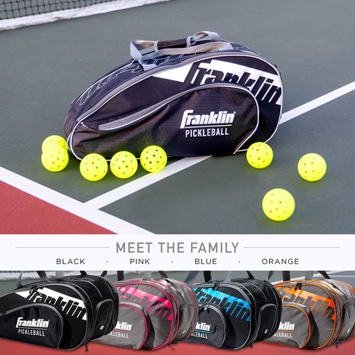 Franklin Sports Pickleball Paddle Bag - Paddle Protector and Travel Case - Official Bag of the Pickleball US Open - Black/White