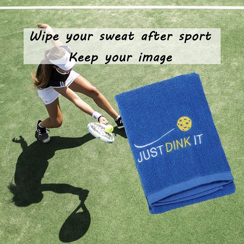 LEVLO Funny Pickleball Lovers Gifts Just Dink it Towels for The Pickleball Player