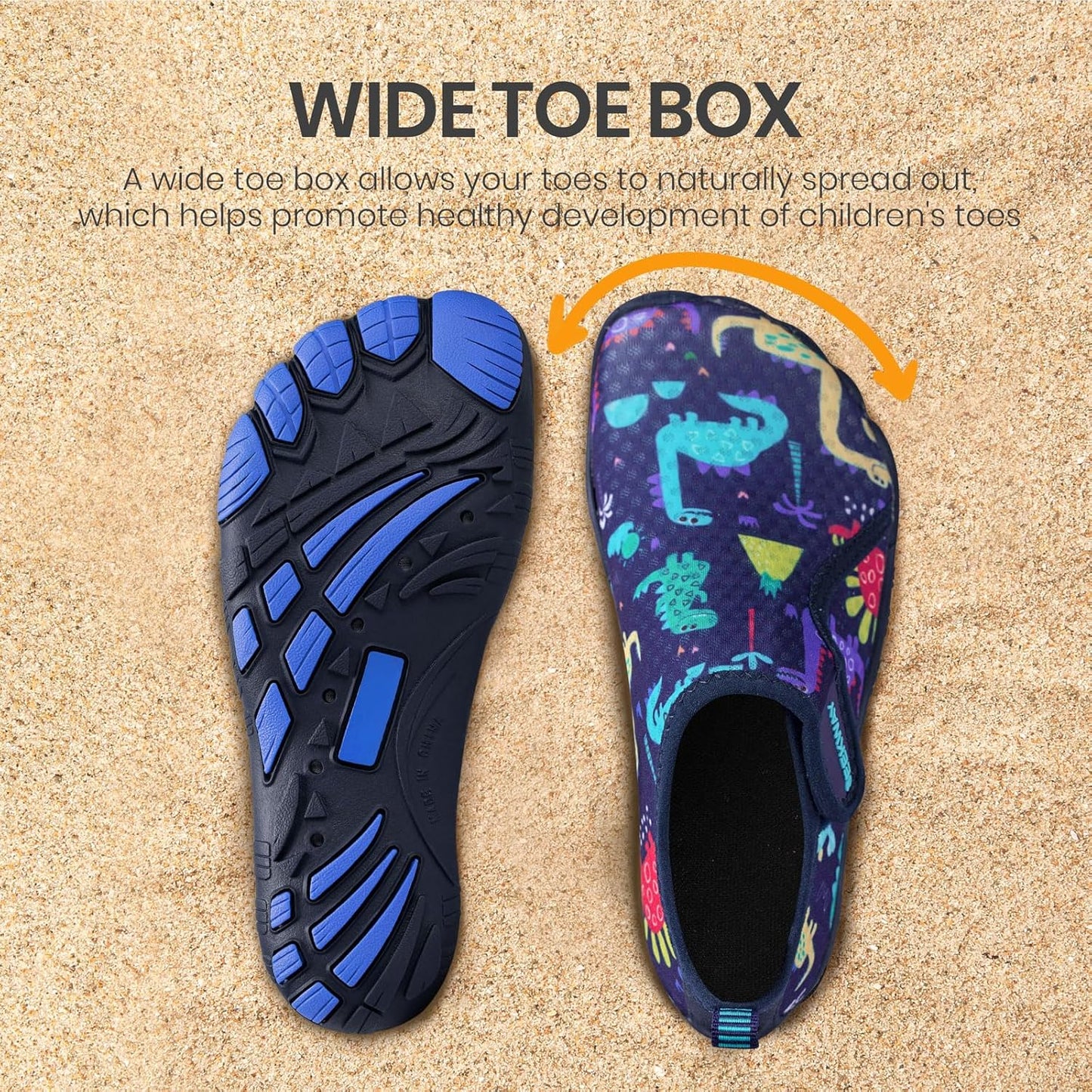 SEEKWAY Barefoot Water Shoes for Kids - Quick-Dry, Non-Slip Sand Shoes for Hiking, Swim & Beach | Toddler Sizes