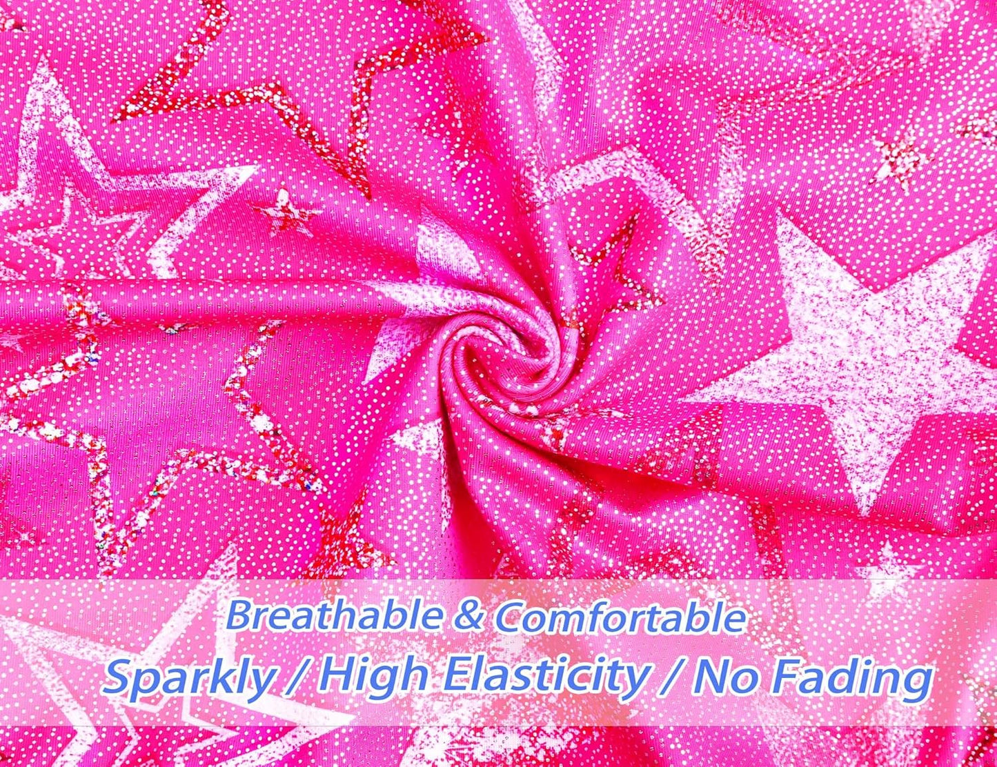 Regine Switzerland Gymnastics Leotards for Girls - Shiny 2-Piece Sleeveless Outfit with Shorts (Ages 4-12)