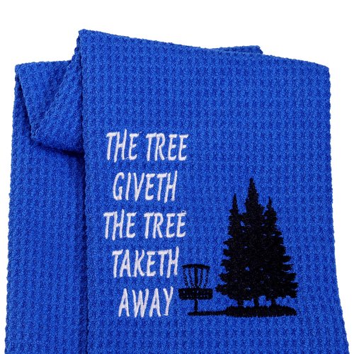 JXGZSO Disc Golf Towel The Tree Giveth The Tree Taketh Away Towel Golf Gifts Golf Towel with Clip (The Tree Taketh T)
