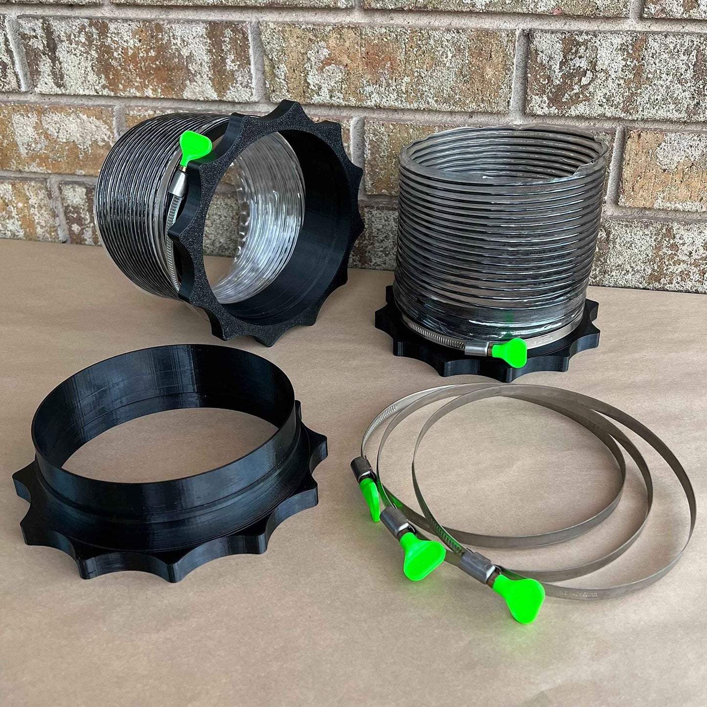 6" Port MagDuct Systems 10PC Starter Kit - Magnetic Dust Collector Quick Disconnect - Heavy Duty Neodymium Magnets On All Ports