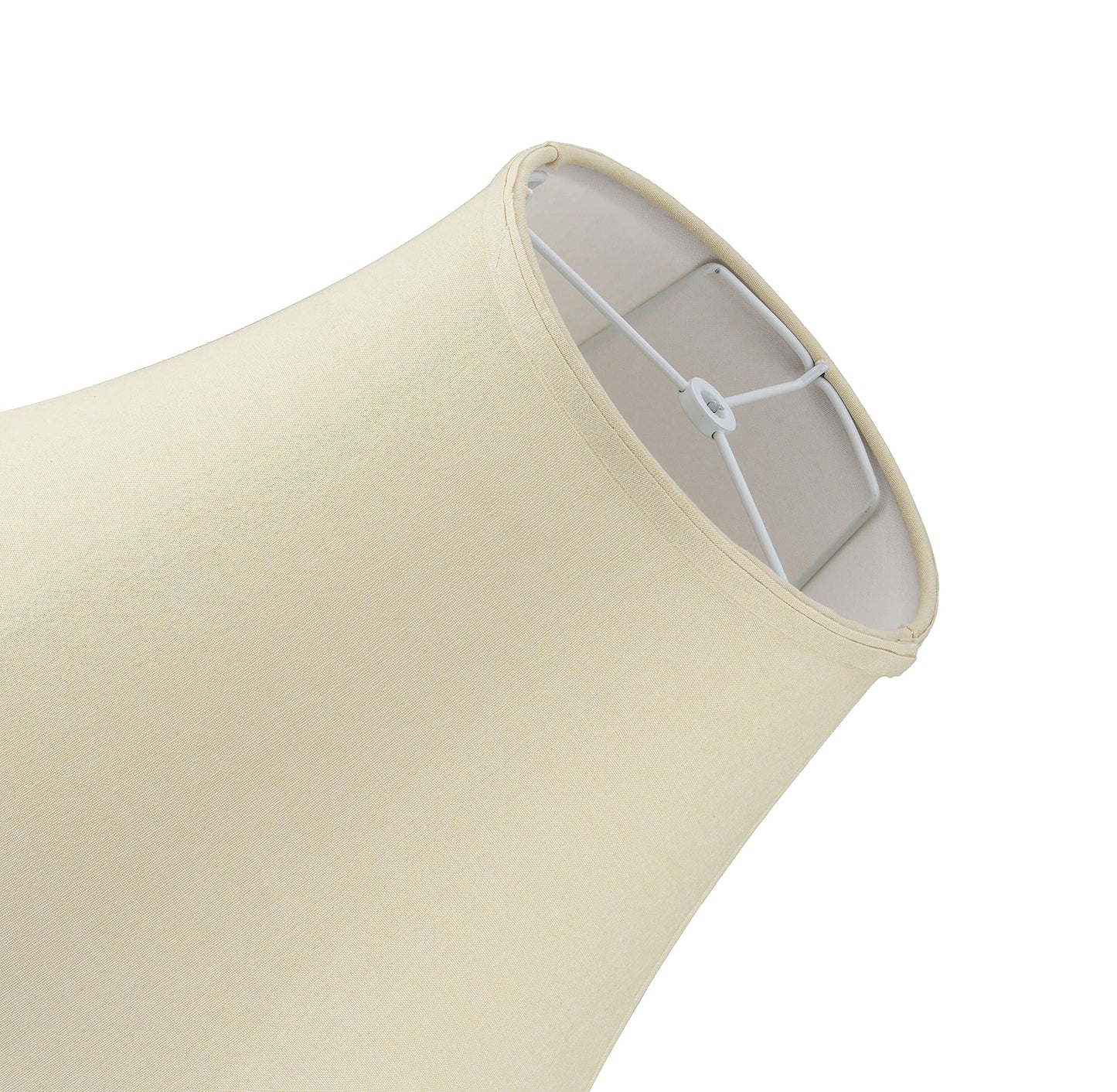 Aspen Creative 38004-2 Traditional Handsewn Bell Shaped Collapsible Spider Construction Lamp Shade in Cream, 8" Top x 17" Bottom x 13" Slant, Set of 2