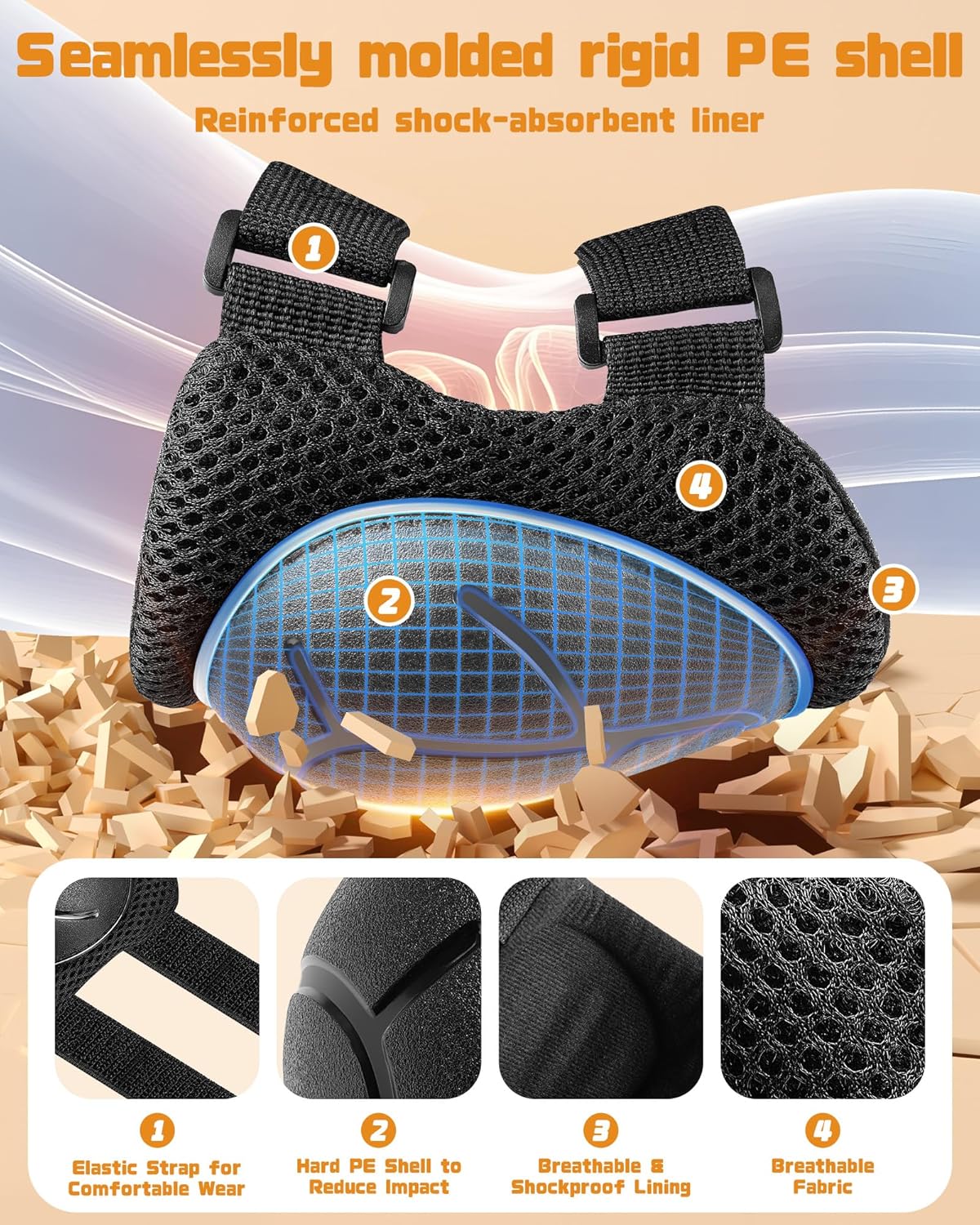 Skiennix Kids Protective Gear Set - Knee & Elbow Pads with Wrist Guards for Ages 3-8 | Enhanced Material for Skating & Cycling
