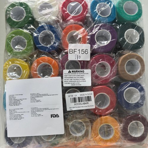 BQTQ 50 Rolls Self Adhesive Bandage Wrap 1 inch Self Adherent Wrap Tape Bandages Colorful Self Adhesive Wraps Stretch Bandage Wrap Roll for Wrist Ankle Swelling Sprains (Rich Color)