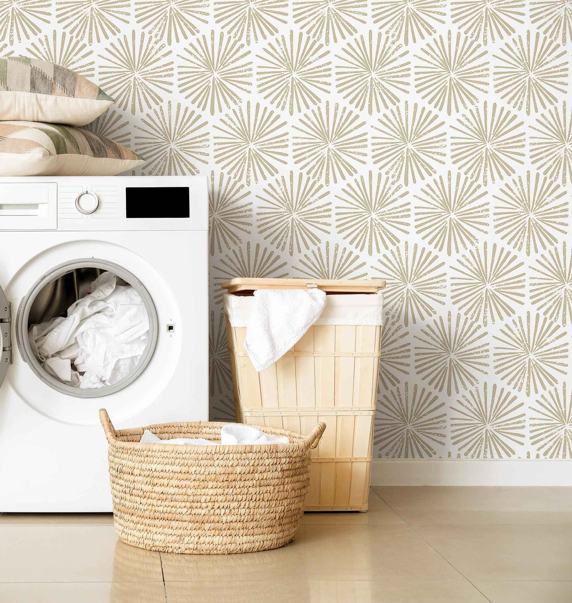 Safiyya 196"x17.3"Peel and Stick Wallpaper Boho Beige Contact Paper Peel and Stick Wall Paper Removable Wallpaper for Bedroom Covering Vinyl Rolls