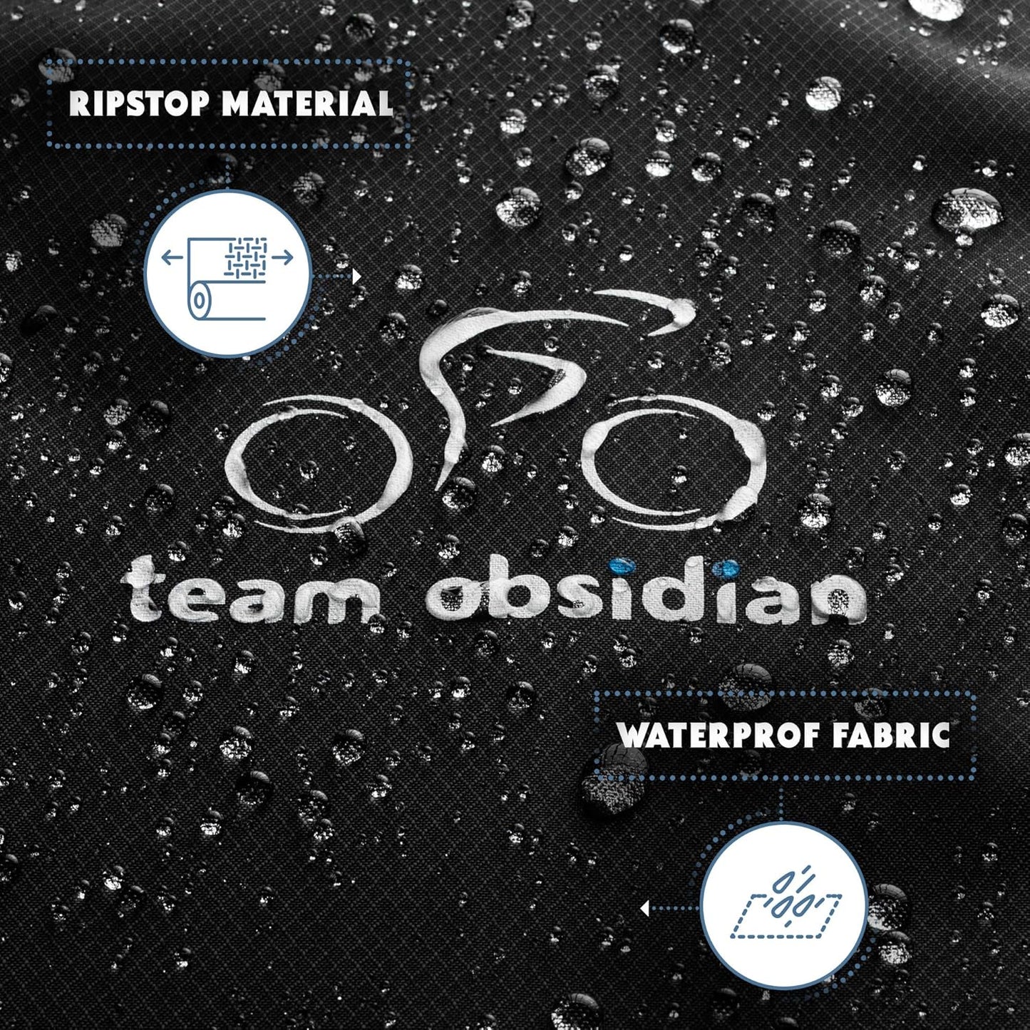 TeamObsidian Bike Cover - Waterproof Outdoor Storage for 1 to 3 Bikes - Heavy Duty Ripstop 300D Oxford Material