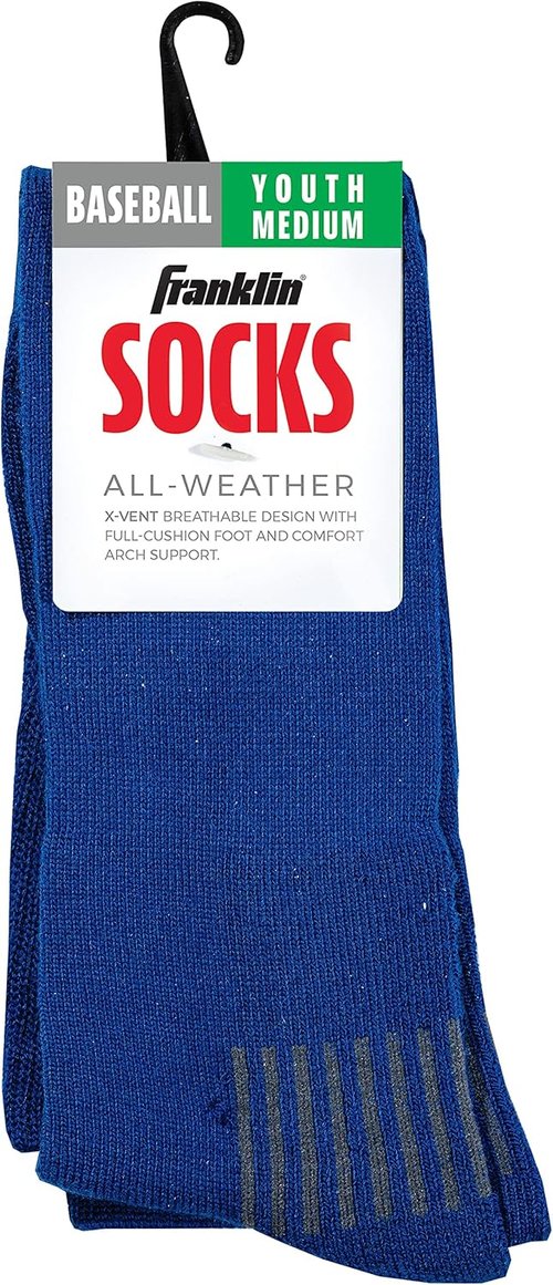 Franklin Sports Youth Baseball & Softball Socks - Tall Sports Socks for Boys & Girls - Youth Sizes