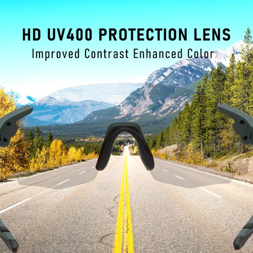 Karsaer Vision Sports Sunglasses for Men and Women TR90 Frame, UV400 Protection, Ideal for Cycling, Running, Baseball