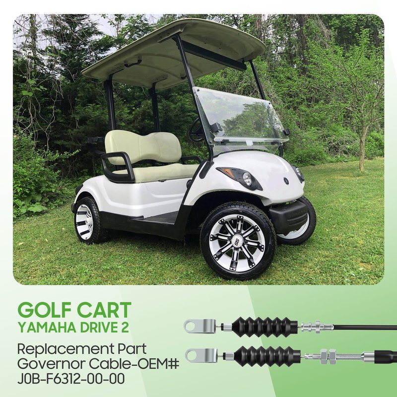 10L0L Golf Cart Accelerator Throttle Cable for Yamaha Drive 2 (2017-Up) Gas Golf Cart Models, Replaces OEM#JW1-F6312-01-00, from Governor to Carburetor