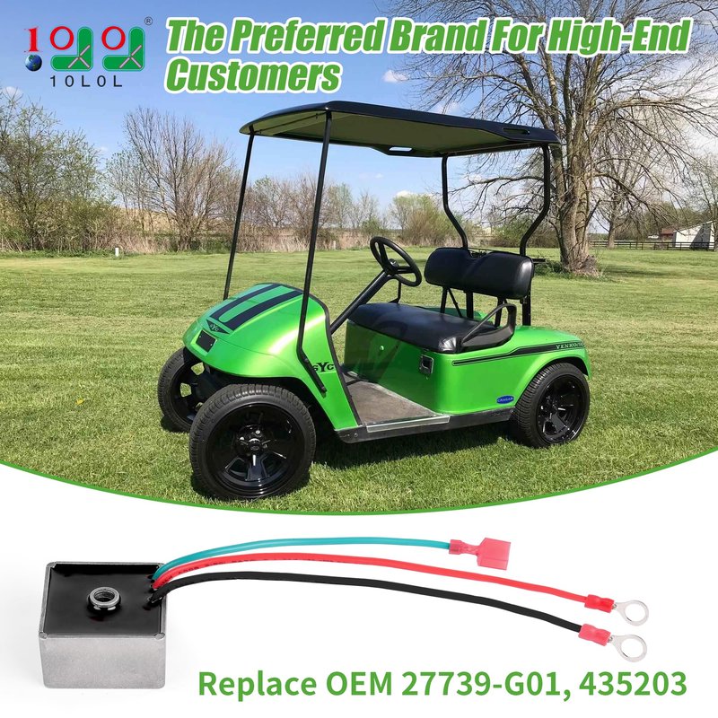 10L0L Golf Cart Voltage Regulator fit EZGO TXT & RXV 1994-UP Gas, Replace OEM 27739-G01, 27739G01