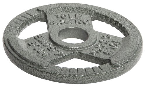 Cast Iron Plate Weight Plate for Strength Training and Weightlifting, 2-Inch Center, 10LB (Single)