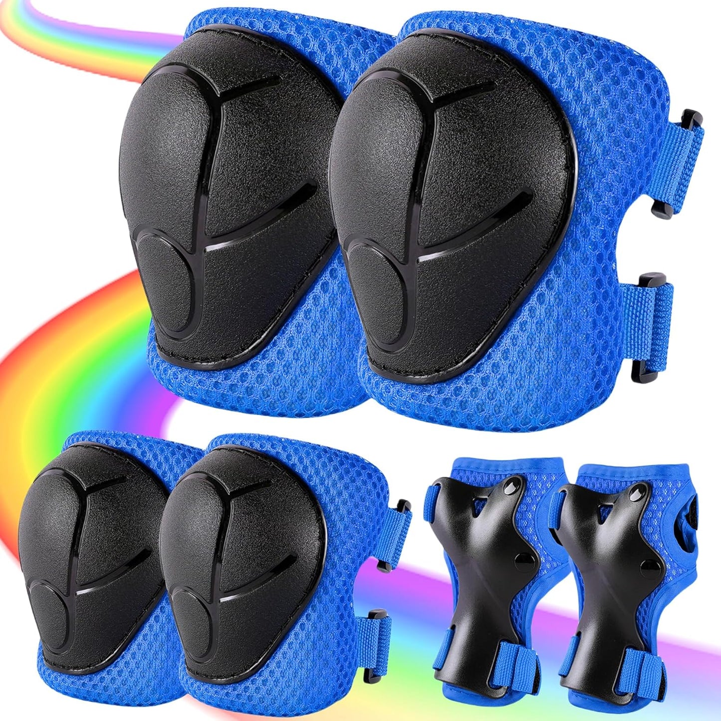 Skiennix Knee Pads for Kids 3-14 Years - 3-in-1 Set with Elbow Pads & Wrist Guards for Safety