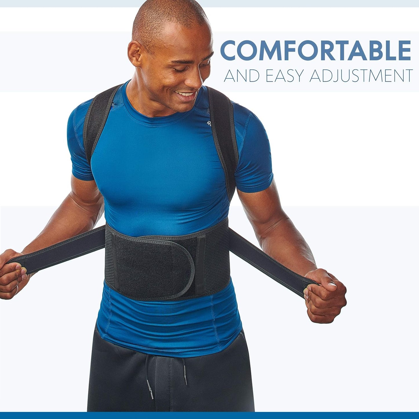 Selbite Posture Corrector - Adjustable Back Brace for Men & Women | Pain Relief & Support (Large)