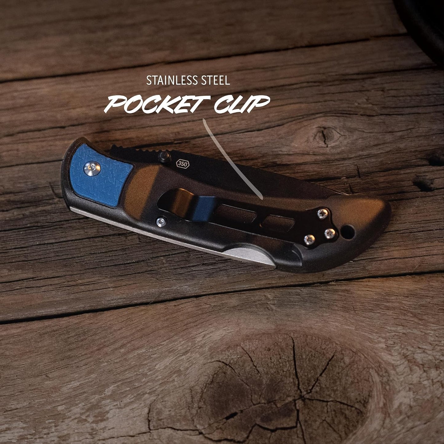 RazorLite EDC Pocket Knife 3.5” - Obsidian Black, Replaceable Blades & Clip for Camping, Hunting, Survival