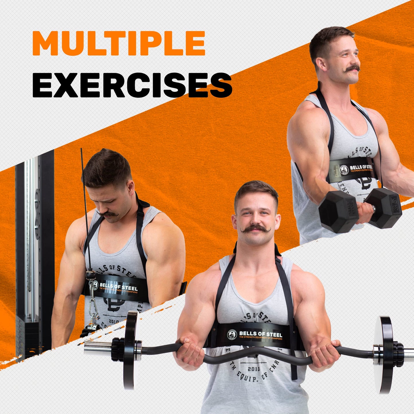 Bells of Steel Arm Blaster - Durable Bicep & Triceps Isolator | Aluminum Curl Support, 23 in x 24 in, 5 mm thick