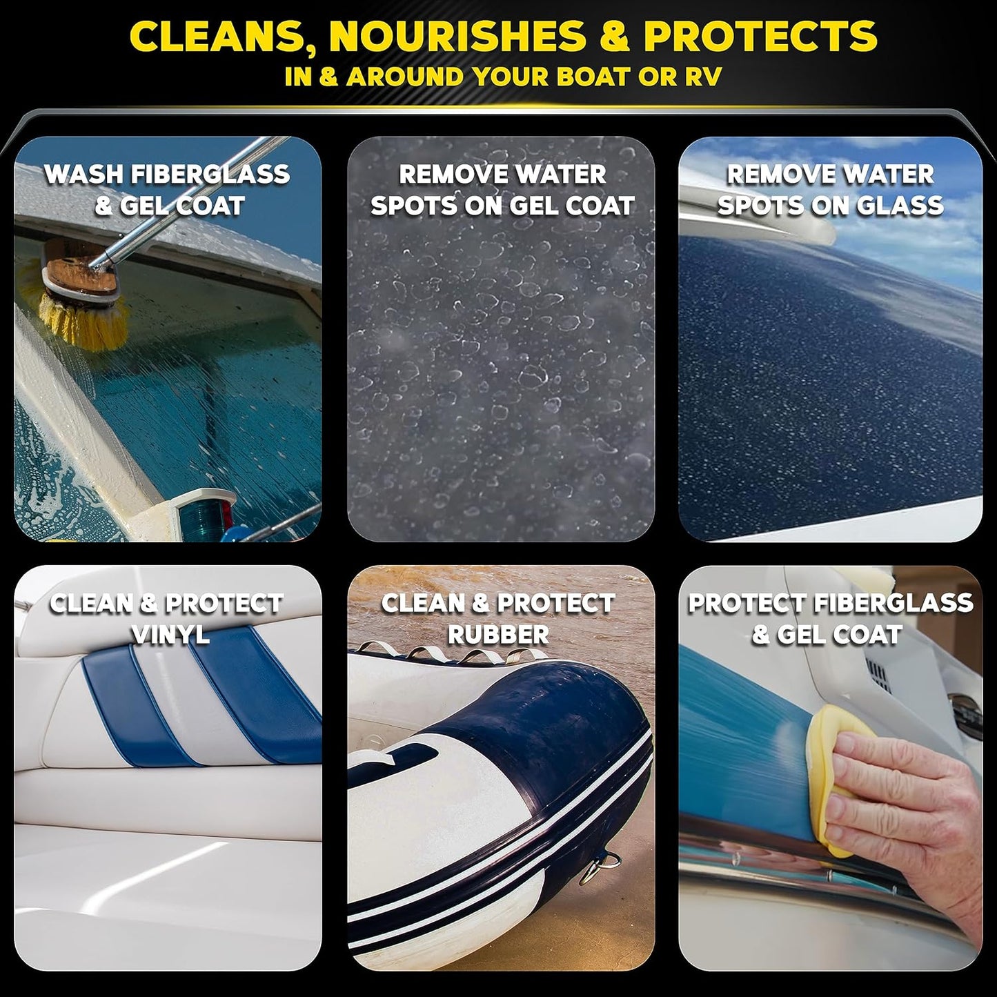 Meguiar's Boat & RV Wash & Wax Starter Kit - Ultimate Detailing Solution for Boats & RVs | Includes Wash, Wax & Accessories