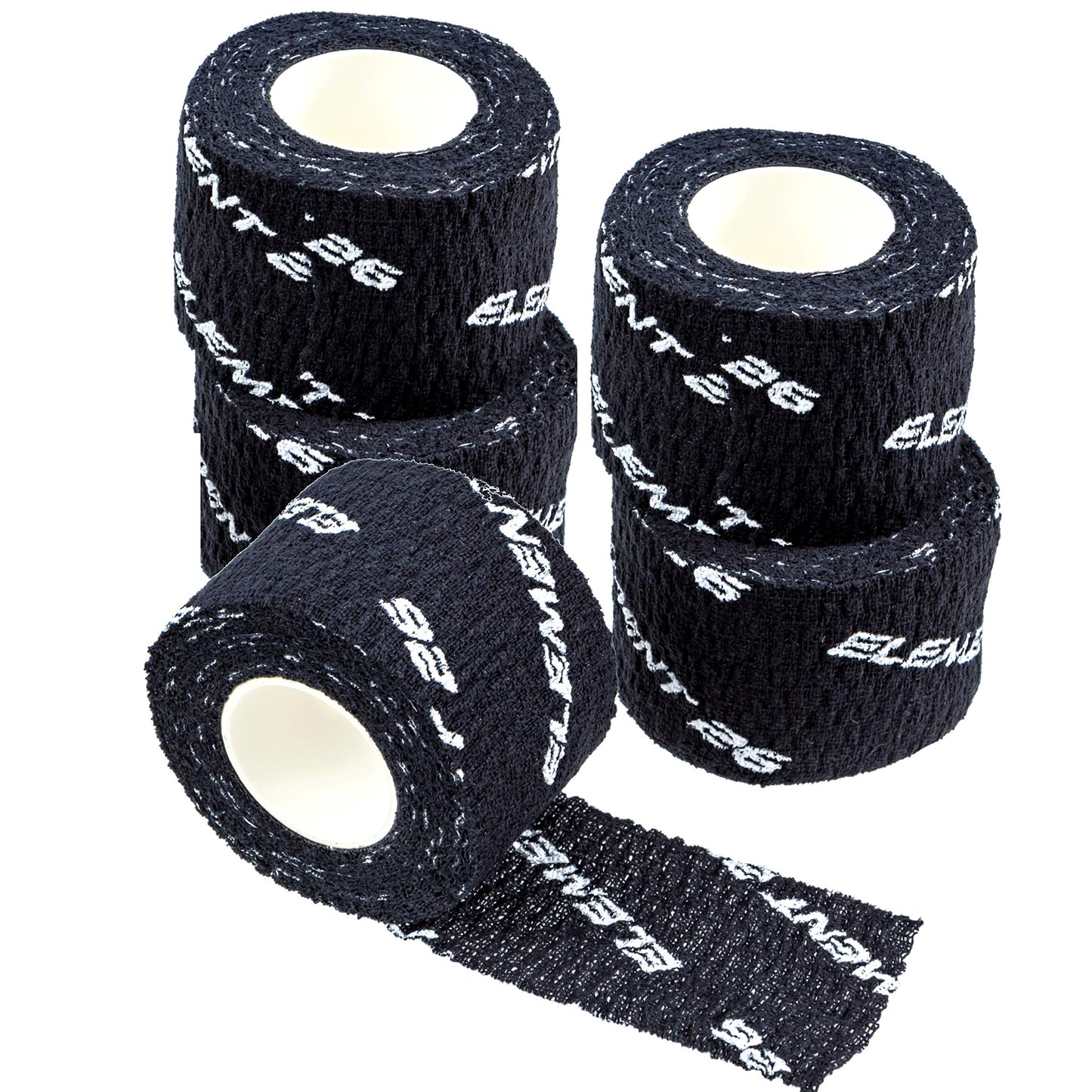 Element 26 Athletic Weight Lifting Tape - Premium Thumb and Finger Tape - Black Hook Grip Tape - Sticky and Stretchy Tape with Sweat Resistant Adhesive (3 Rolls - 1.5" Width, Black)