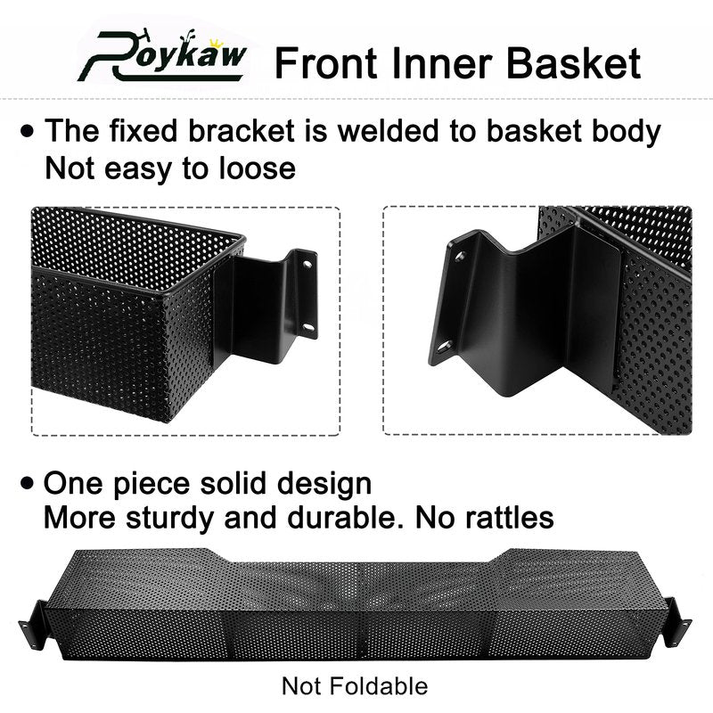 Roykaw Drive / G29 Golf Cart Front Basket Dash Storage/Tray Organizer Compatible with Yamaha 2007-2016 Gas and Electric Models - One Piece Solid Design