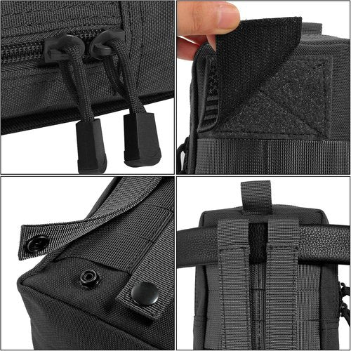 FRTKK Tactical Molle Pouches - Compact Water-Resistant EDC Utility Bags | 2 Pack