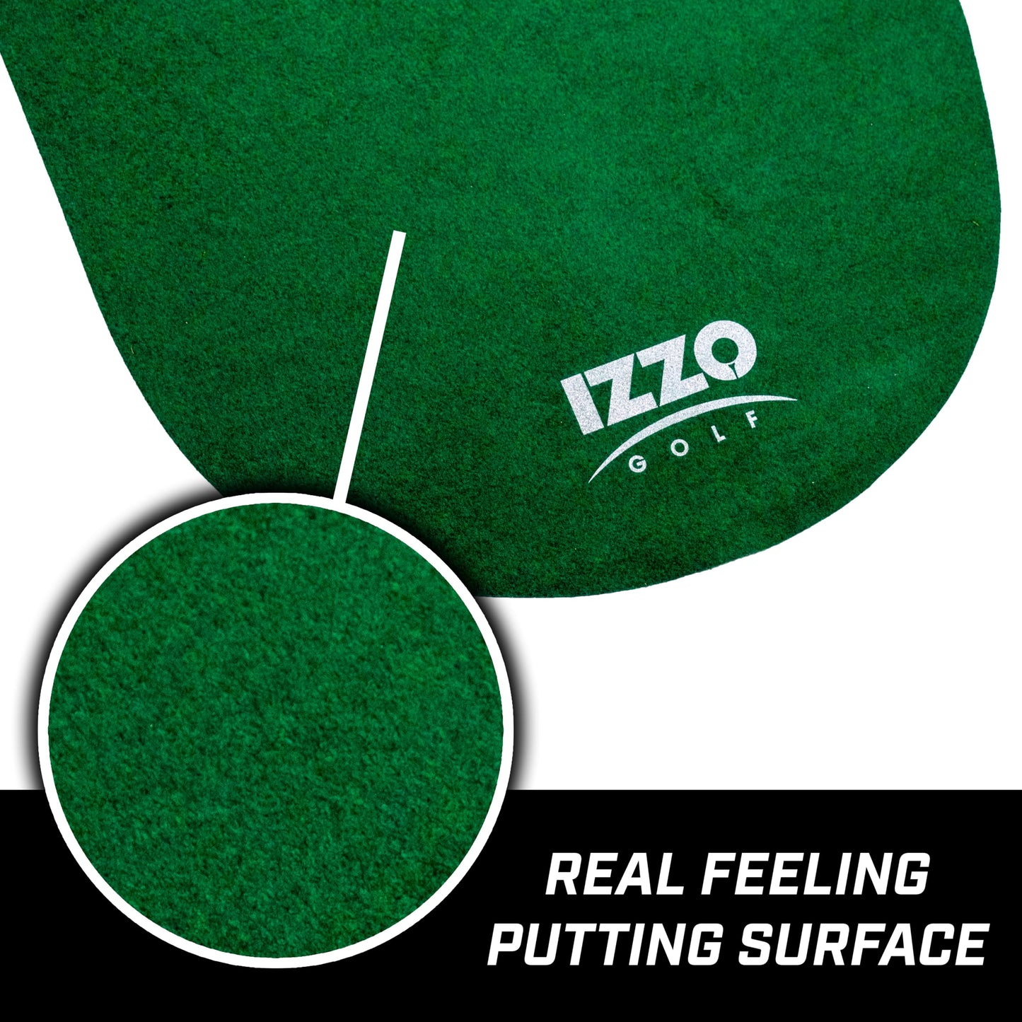 Izzo Golf 3' x 9' Three-Hole Putting Mat - Indoor Putting Training Aid
