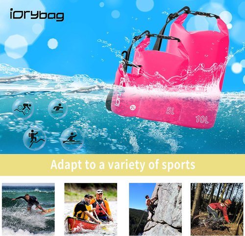 IDRYBAG Waterproof Dry Bag for Kayaking - Lightweight & Durable, Available in 2L/5L/10L/15L/20L Sizes