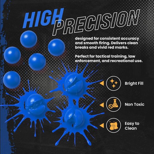 3Skull .43 Caliber Paintballs - Premium Blue Ammo for Umarex T4E Paintball Pistols