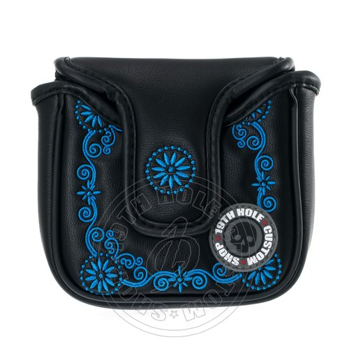 19th Hole Custom Shop Dia de Los Muertos Sugar Skull Golf High-MOI Mallet Putter Headcover, Black