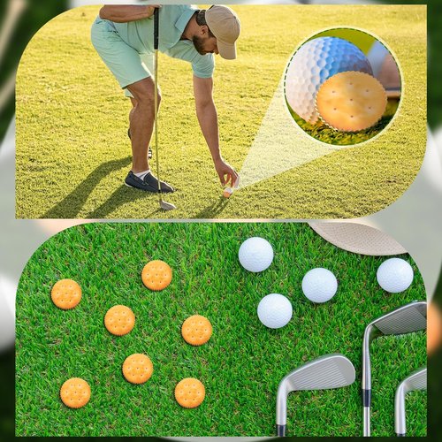 Foilswirl 12 Pcs Cookies Golf Ball Markers Funny Golf Ball Markers Gifts Accessories Sets for Men Women Golfer Gifts, 1.57 in