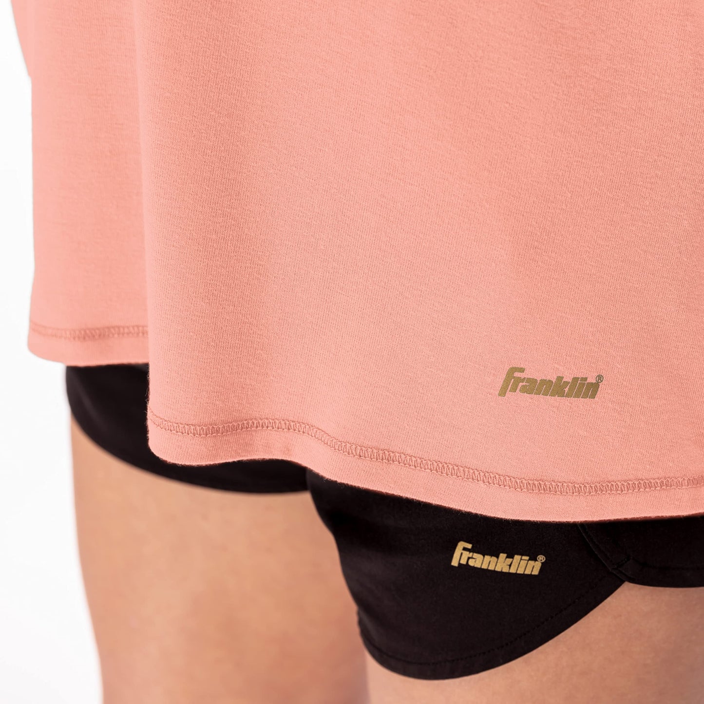 Franklin Sports Women's Sports Tank Top - White Athletic Lattice Back Tank Top for Pickleball, Tennis, Golf + Other Sports - Comfortable Relaxed Fit Spandex Blend - Women's Small - Rose Gold