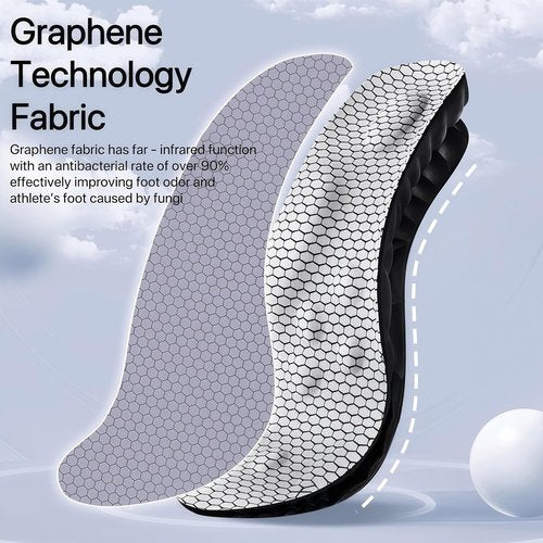 Cloud Soles | 4D Insoles for Men & Women - Anti-Fatigue, Shock Absorption, Foot Pain Relief | Black, XL