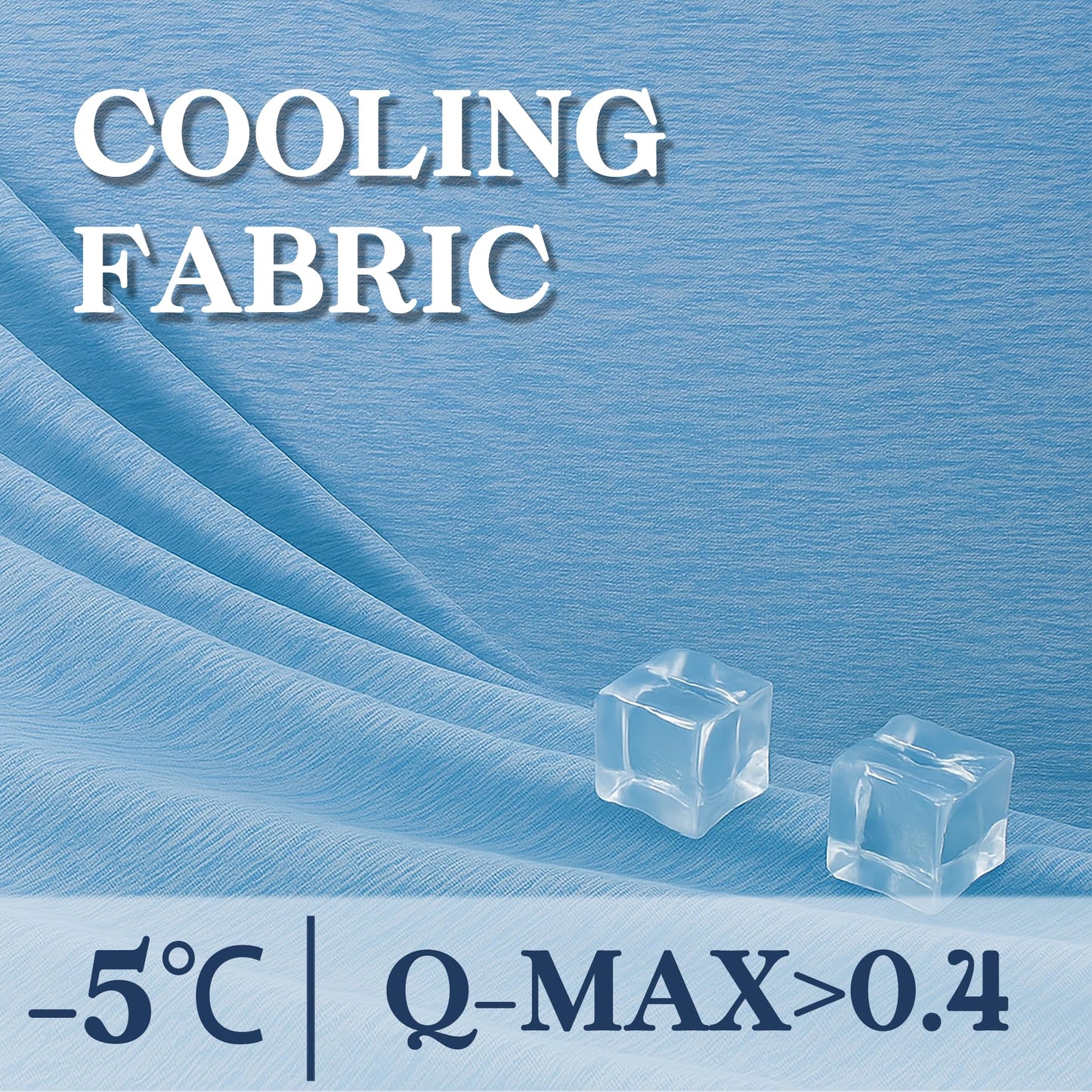 DOWNCOOL Cooling Blanket Throw Size, Blue Summer Blanket for Hot Sleeper and Night Sweats, Lightweight Soft Q-Max>0.4 Arc-Chill Cool Blanket