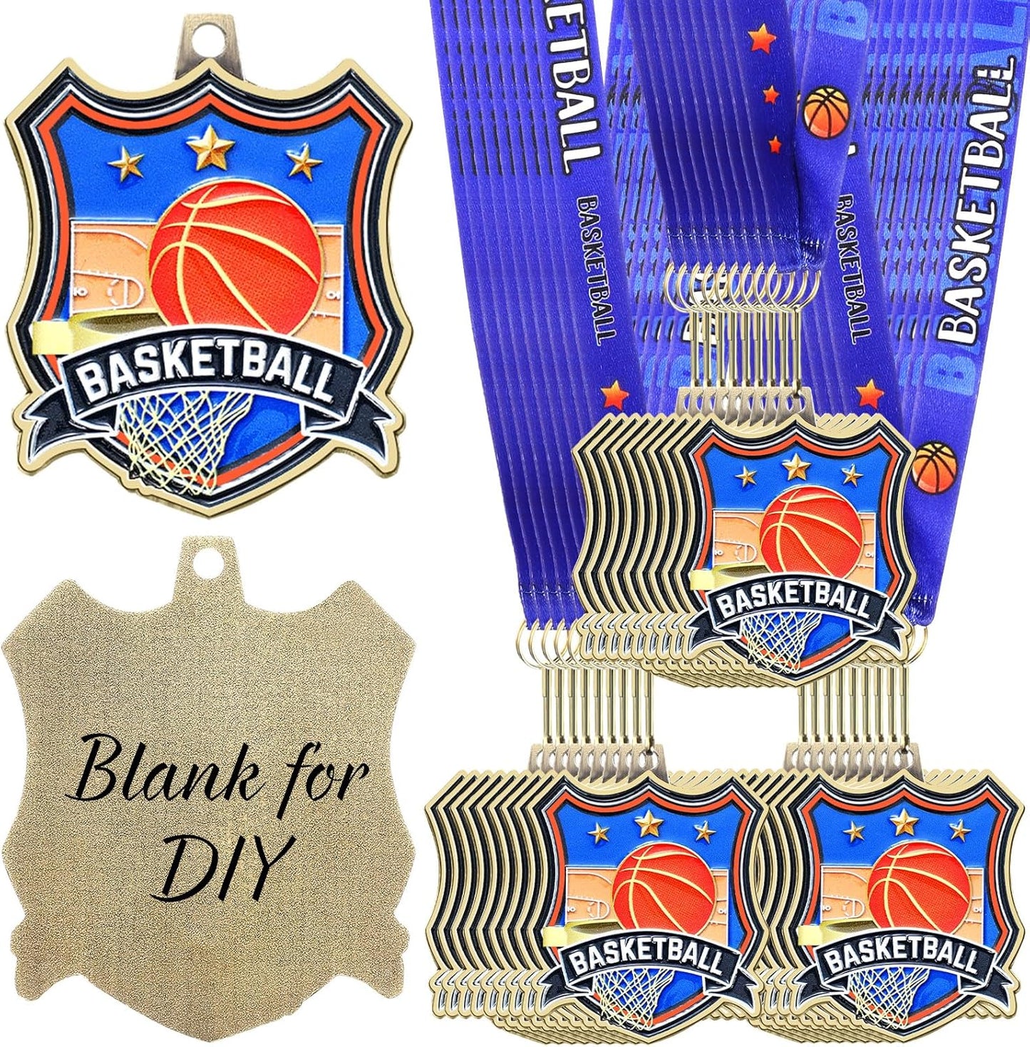 Regine Switzerland Award Medals - 2.56" Sport Winner Medals with Neck Ribbon | Bulk Set of 12/24/36 for Tournaments