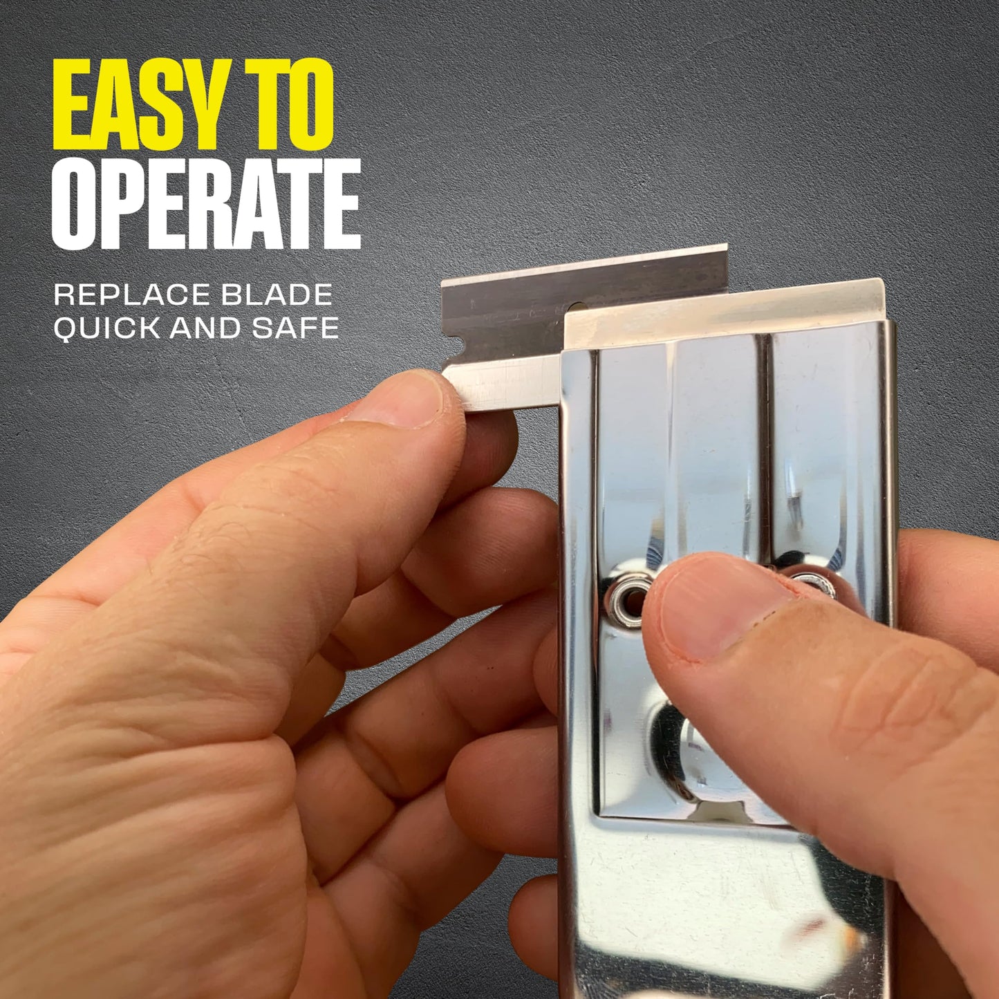 Berkling Heavy Duty Retractable Razor Blade Scraper with Stainless Steel Body, Ideal For Removing Stickers, Decals, Paint, Adhesive Residue, and More. Fits All Standard Size Razor Blades