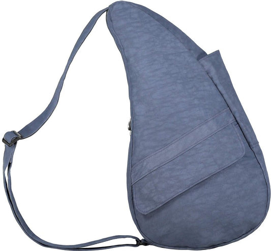 AmeriBag 17" Nylon Ergonomic Crossbody Sling Healthy Back Bag for Everyday Use, Travel & Walking Comfort (Vintage Indigo)