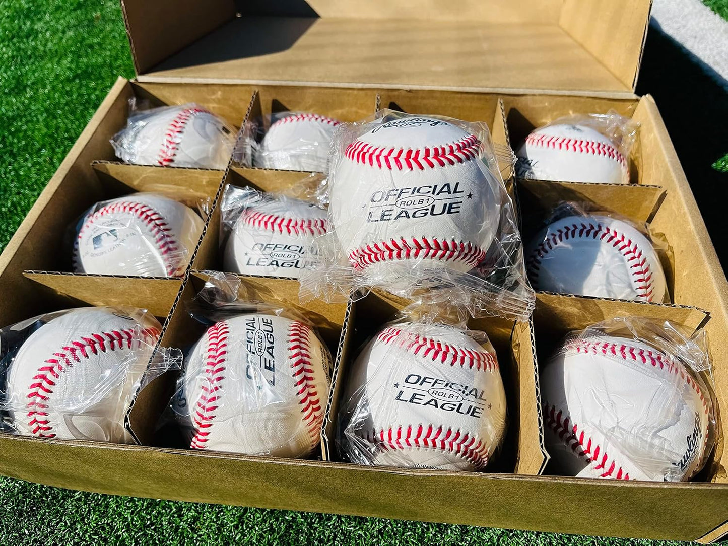 Rawlings Official League Baseballs - Competition Grade ROLB1 | Youth/14U | Game & Practice | 12 Count