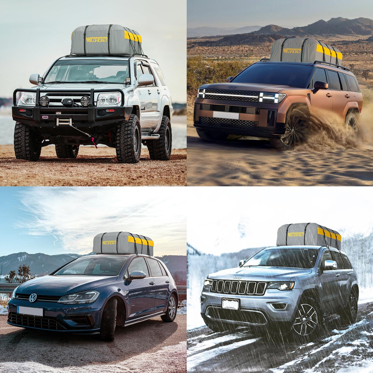 Car Roof Bag Rooftop Cargo Carrier, 21 Cubic Feet Waterproof Roof Luggage Cargo Carrier Bag with Anti-Slip Mat for All Cars Vehicles SUV with/Without Rack (with 2PCS 4M Ratchet Straps)