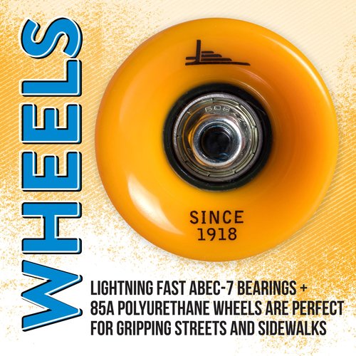 Flybar 22 Inch Kids Skateboard – Mini Cruiser Skateboards for Kids Ages 6-12, Outdoor Toys, Lightweight, Durable, Non-Slip Deck, ABEC-7 Bearings, Holds up to 175 lbs (Blue Orange)