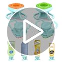 WhiteRhino 4 Pack Bottle Emptying Caps Kit with Stands, 24mm & 28mm Flip Tops for Shampoo, Lotion & Condiments