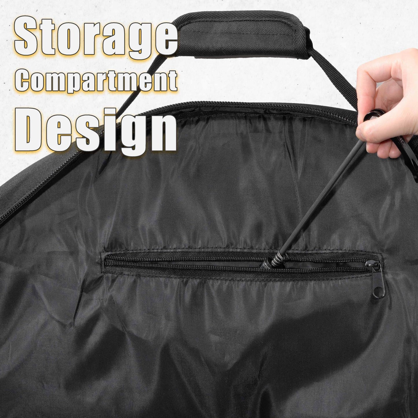 CyclingDeal Bike Bicycle Single Wheel Bag - Quality Foam Pads for 700c Road Bike & 26" 27.5" 29" MTB Wheel with Max Tire Width 3" - Quality Nylon 600D - with Handle & Detachable Shoulder Strap