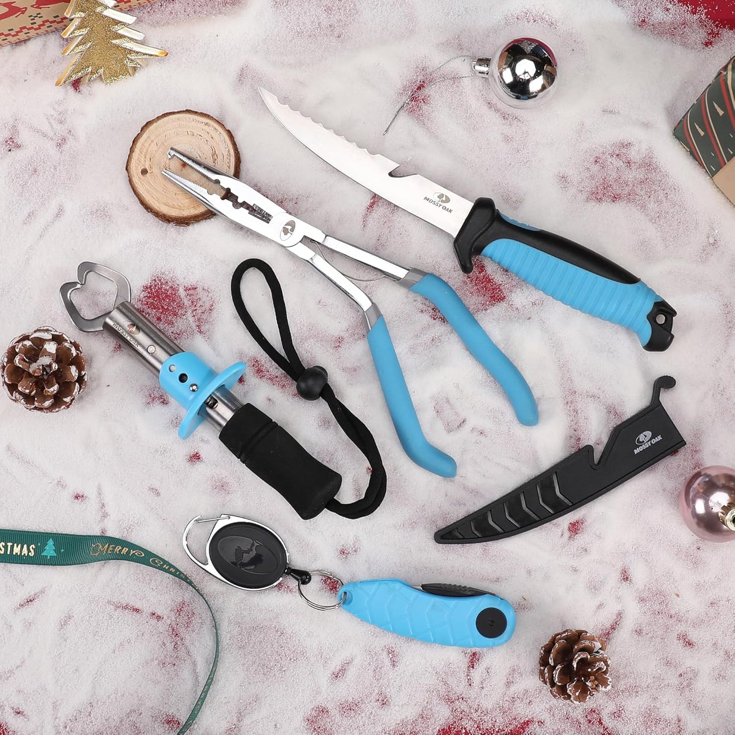 Mossy Oak Fishing Tools Kit - Multifunctional Fishing Plier & Lip Gripper | Saltwater Resistant Accessories