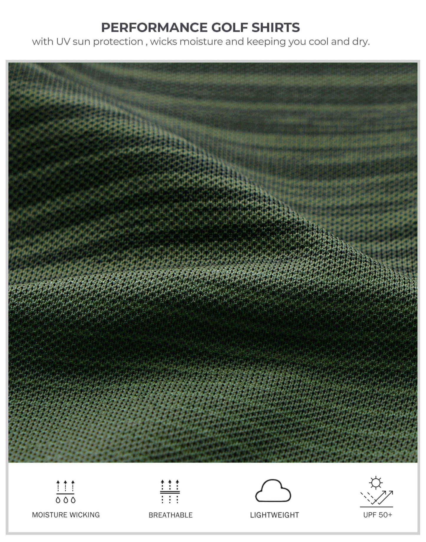 Men's Golf Shirts Dry Fit Moisture Wicking Performance Short Sleeve Collared Polo Shirts for Casual Athletic Business (Dark Green Stripe, 4XL)