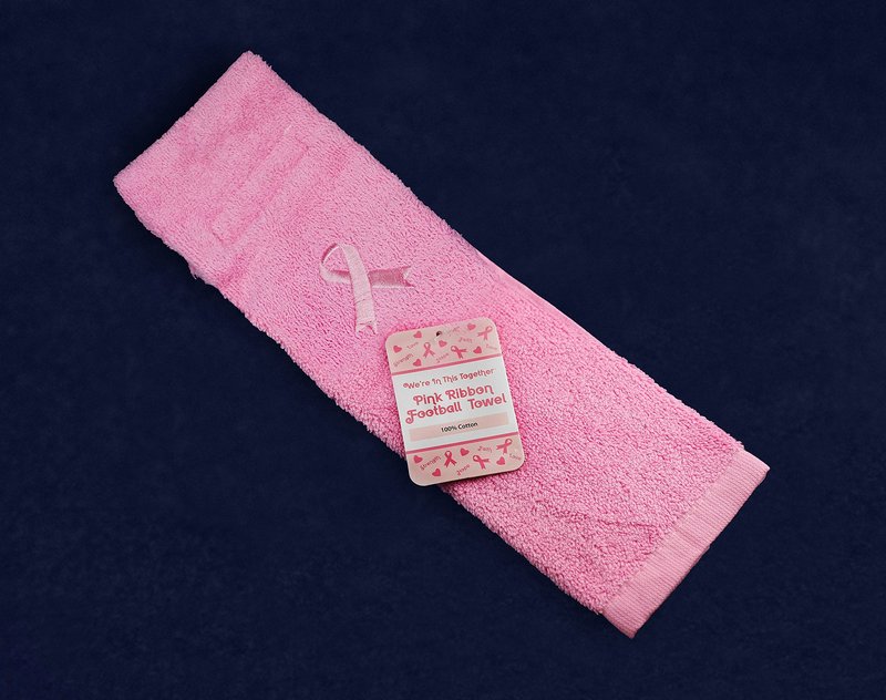 Fundraising For A Cause | Breast Cancer Pink Ribbon Football Towel - Pink Towels for Breast Cancer Awareness (1 Towel)