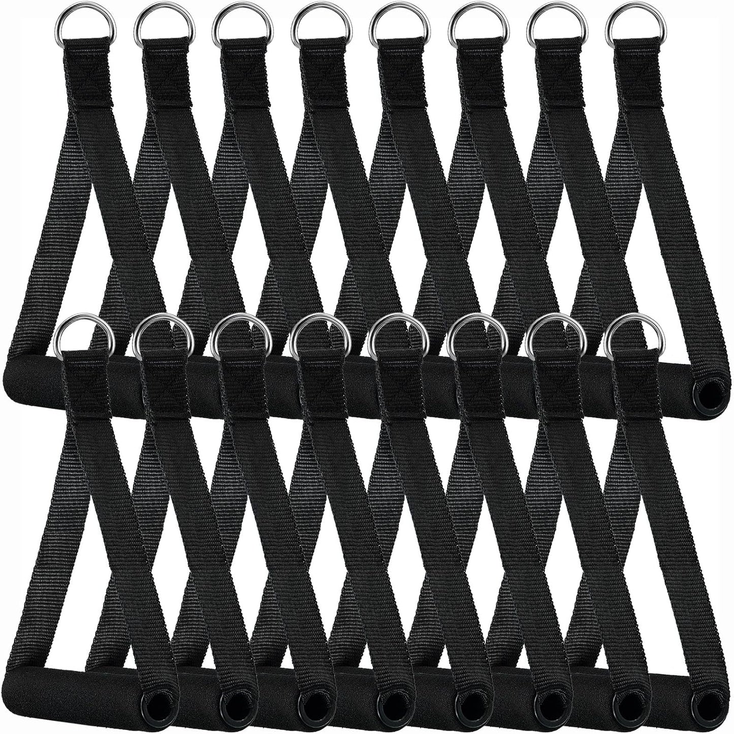 Sumind Gym Exercise Handles - 16 Pcs Heavy Duty Cable Machine Attachments for Home Gym Equipment
