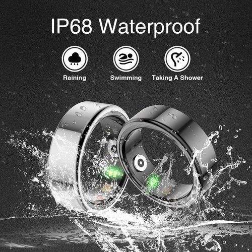 Lermayal Smart Ring Women, Smart Ring Men Fitness Tracker with Heart Rate, Blood Oxygen, Sleep Monitoring, Step Counting, IP68 Waterproof for iPhone and Android (#12)