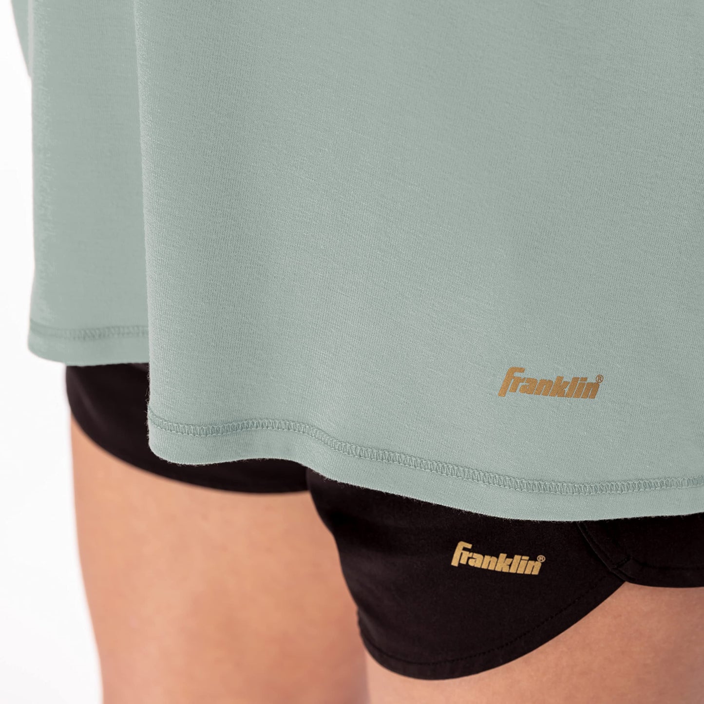 Franklin Sports Women's Sports Tank Top - White Athletic Lattice Back Tank Top for Pickleball, Tennis, Golf + Other Sports - Comfortable Relaxed Fit Spandex Blend - Women's Large - Aloe