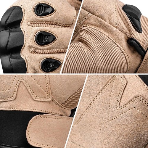 J.A.G. Fingerless Tactical Gloves - Hard Knuckle Protection for Cycling, Airsoft & Outdoor Work