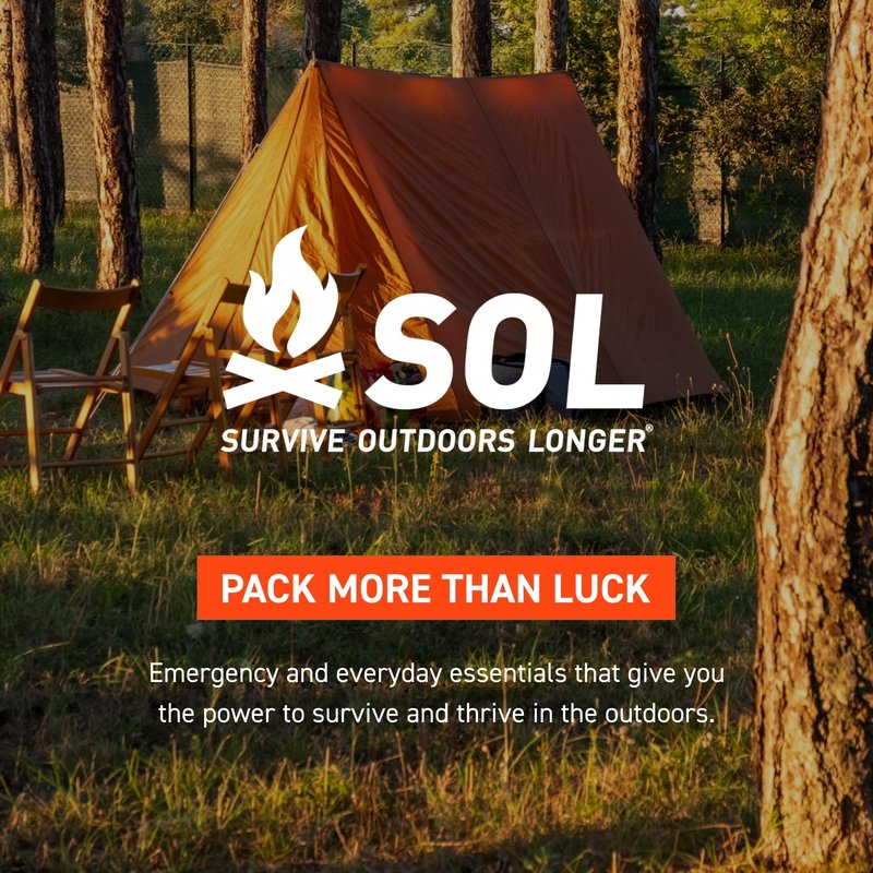 S.O.L. Survive Outdoors Longer Sighting Compass with Signaling Mirror