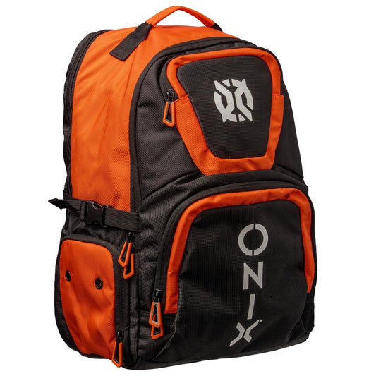 ONIX Pickleball Pro Team Durable Polyester Padded Paddle Compartment Easy to Carry Backpack — Orange/Black